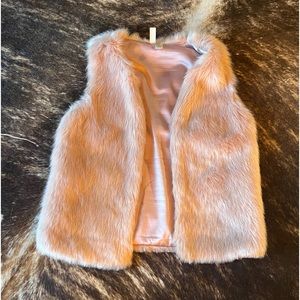 Pink Faux Fur Vest